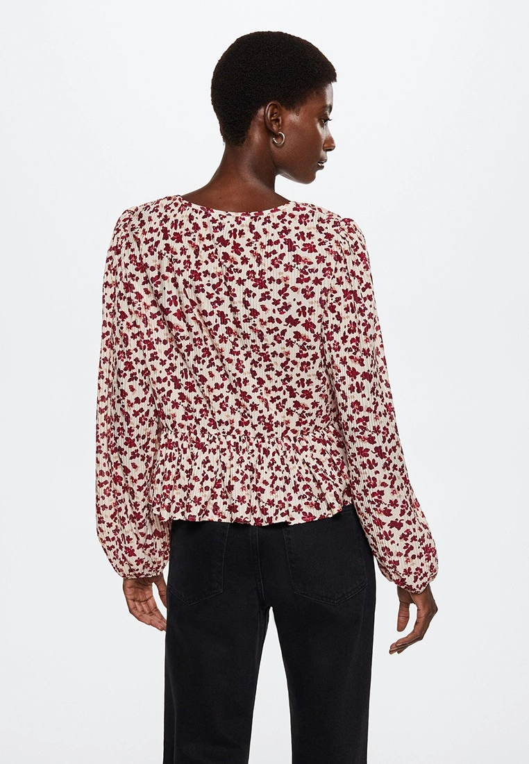 Mango Printed Pleated Blouse 4 Mango Printed Pleated Blouse - Image 2