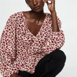 Mango Printed Pleated Blouse 11 Mango Printed Pleated Blouse -Mango popular store mango 7949 4660036 4