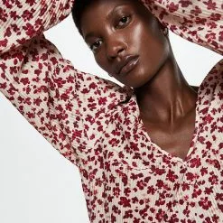 Mango Printed Pleated Blouse 12 Mango Printed Pleated Blouse -Mango popular store mango 7949 4660036 5