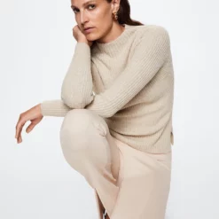 Mango Shiny Ribbed Sweater -Mango popular store mango 7950 9798036 5