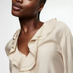 Mango Ruffle Neckline Blouse 11 Mango Ruffle Neckline Blouse -Mango popular store mango 7967 7921136 3