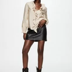 Mango Ruffle Neckline Blouse 14 Mango Ruffle Neckline Blouse -Mango popular store mango 7968 7921136 6