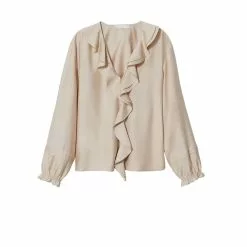 Mango Ruffle Neckline Blouse 15 Mango Ruffle Neckline Blouse -Mango popular store mango 7968 7921136 7