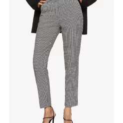 Mango Skinny Houndstooth Suit Trousers
