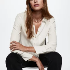 Mango Nacre Buttoned Shirt 10 Mango Nacre Buttoned Shirt -Mango popular store mango 7980 0621136 3