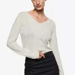Mango V-Neck Wool Sweater