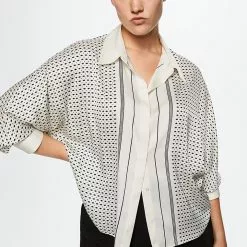 Mango Geometric Print Shirt -Mango popular store mango 7995 8821136 2