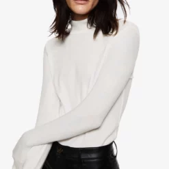 Mango Ribbed Long-Sleeved Top