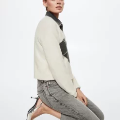 Mango Geometric Print Sweater -Mango popular store mango 8001 9080036 3