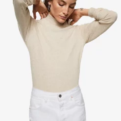 Mango Ribbed Long-Sleeved Top