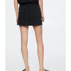 Mango Denim Mini Skirt With Frayed Hem -Mango popular store mango 8052 2881716 2