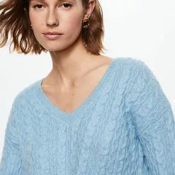 Mango V-Neck Braided Sweater 10 Mango V-Neck Braided Sweater -Mango popular store mango 8053 5270036 3