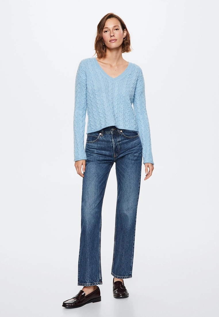 Mango V-Neck Braided Sweater 8 Mango V-Neck Braided Sweater - Image 6