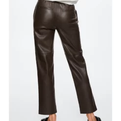 Mango Leather-Effect Elastic Waist Trousers 13 Mango Leather-Effect Elastic Waist Trousers -Mango popular store mango 8068 0616626 3