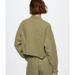 Mango Cropped Cotton Shirt -Mango popular store mango 8072 0391716 2