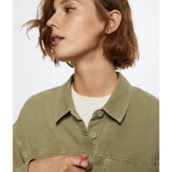 Mango Cropped Cotton Shirt -Mango popular store mango 8073 0391716 3