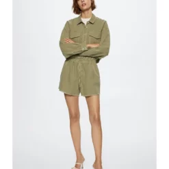 Mango Cropped Cotton Shirt -Mango popular store mango 8073 0391716 4