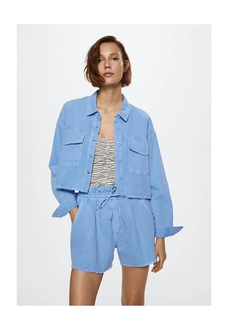 Mango Cotton Drawstring Waist Shorts 6 Mango Cotton Drawstring Waist Shorts - Image 4