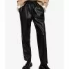 Mango Leather-Effect Elastic Waist Trousers -Mango popular store mango 8124 2261626 1