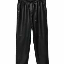 Mango Leather-Effect Elastic Waist Trousers -Mango popular store mango 8129 2261626 9