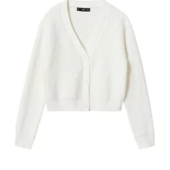 Mango Bouclé-Knit Cardigan -Mango popular store mango 8136 6546336 7
