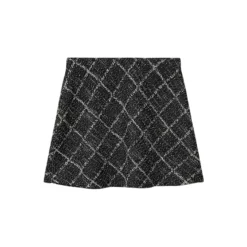 Mango Check Knitted Mini Skirt -Mango popular store mango 8161 6216336 6