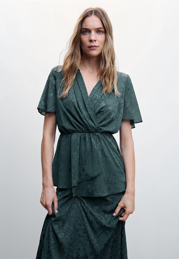 Mango Falda Midi Jacquard Skirt 5 Mango Falda Midi Jacquard Skirt - Image 3