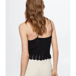 Mango Knitted Cropped Top -Mango popular store mango 8209 1020816 2