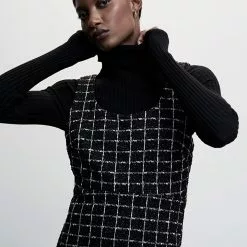 Mango Plaid Tweed Dress -Mango popular store mango 8211 1549046 3