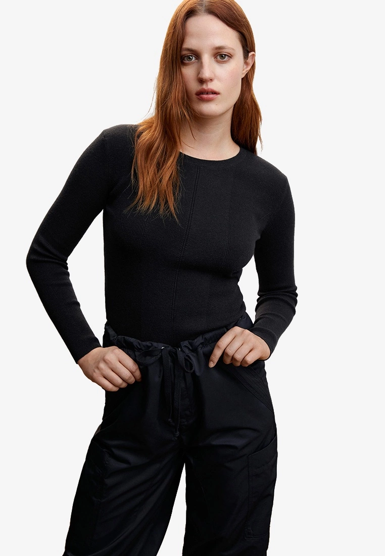 Mango Textured Round Neck Sweater 3 Mango Textured Round Neck Sweater