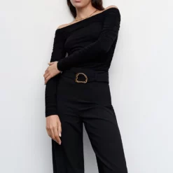 Mango Belt Straight-Fit Trousers -Mango popular store mango 8217 9862636 4