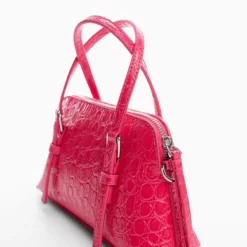Mango Crocodile-Effect Double Handle Bag -Mango popular store mango 8219 6659046 3