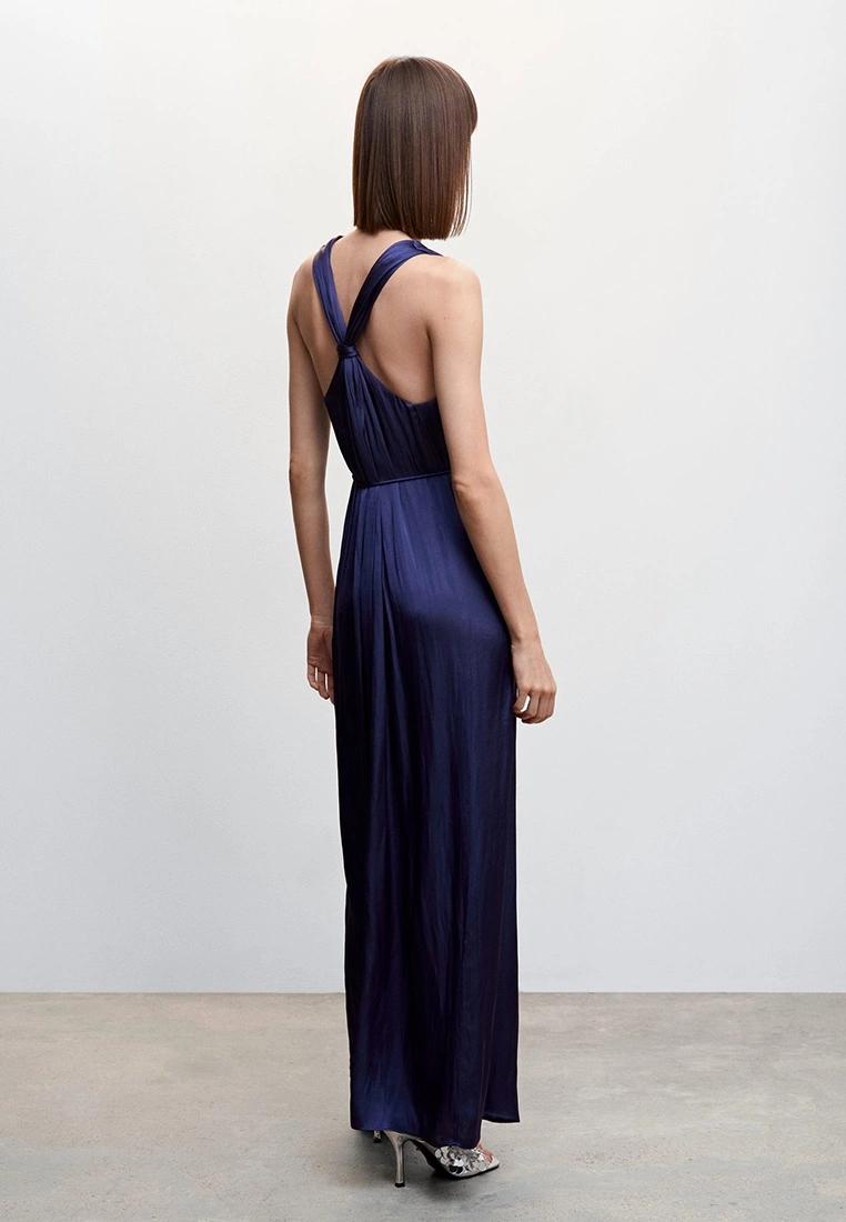 Mango Satin Jumpsuit Cross Back 4 Mango Satin Jumpsuit Cross Back - Image 2