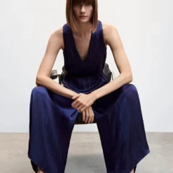 Mango Satin Jumpsuit Cross Back 14 Mango Satin Jumpsuit Cross Back -Mango popular store mango 8243 6042636 5