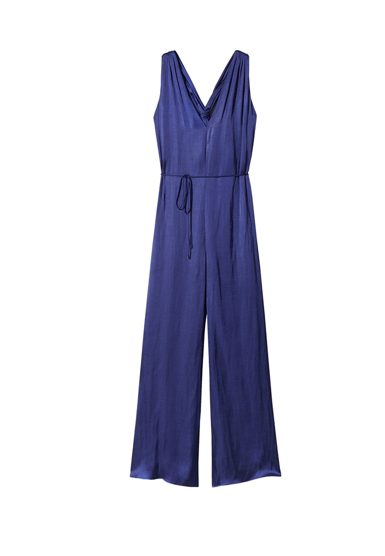 Mango Satin Jumpsuit Cross Back 10 Mango Satin Jumpsuit Cross Back - Image 8