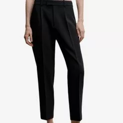 Mango Pleat Straight Trousers