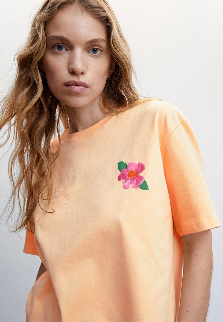 Mango Embroidered Cotton T-Shirt 5 Mango Embroidered Cotton T-Shirt - Image 3