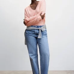 Mango V-Neck Fine Knit Sweater -Mango popular store mango 8281 6429046 6