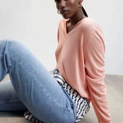 Mango V-Neck Fine Knit Sweater -Mango popular store mango 8281 6429046 7