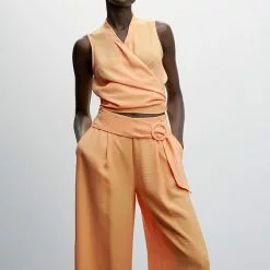 Mango Wide Leg Fluid Trousers 13 Mango Wide Leg Fluid Trousers -Mango popular store mango 8299 7459046 4