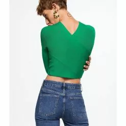 Mango Crossed Crop Sweater -Mango popular store mango 8312 2626626 2