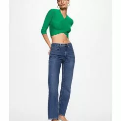 Mango Crossed Crop Sweater -Mango popular store mango 8314 2626626 5