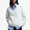 Mango Thick Knit V-Neck Sweater 1 Mango Thick Knit V-Neck Sweater -Mango popular store mango 8321 3459046 1
