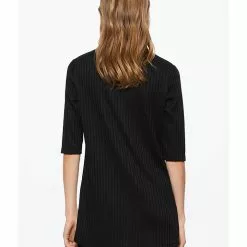 Mango Ribbed Knit T-Shirt -Mango popular store mango 8340 9237726 2