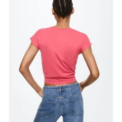 Mango Knot Cotton T-Shirt 9 Mango Knot Cotton T-Shirt -Mango popular store mango 8377 1417726 2