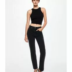 Mango Mid-Rise Straight Jeans -Mango popular store mango 8400 7348526 6