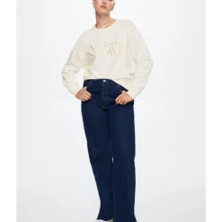 Mango Embroidered Message Sweatshirt -Mango popular store mango 8408 0717726 7
