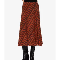 Mango Printed Midi Skirt