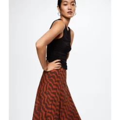Mango Printed Midi Skirt -Mango popular store mango 8410 0287526 3