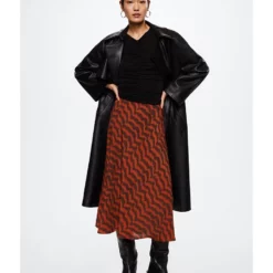 Mango Printed Midi Skirt -Mango popular store mango 8411 0287526 5
